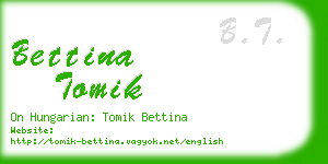 bettina tomik business card